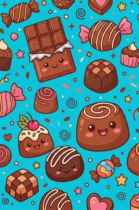 Achterkant van Chocolade en bonbons