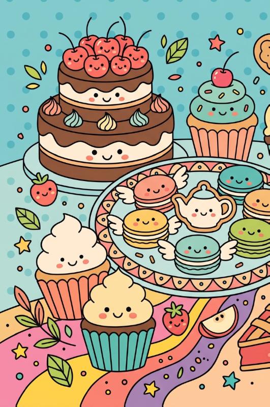 Achterkant van Taarten en cupcakes