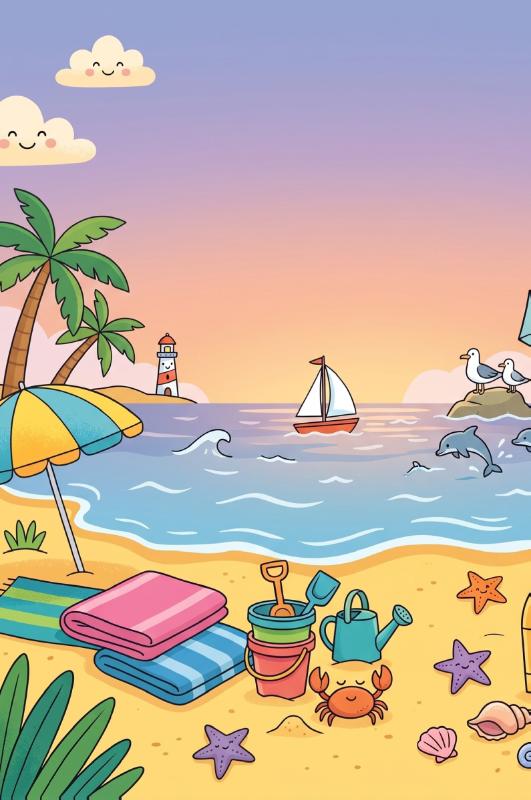 Achterkant van Zomer op het strand