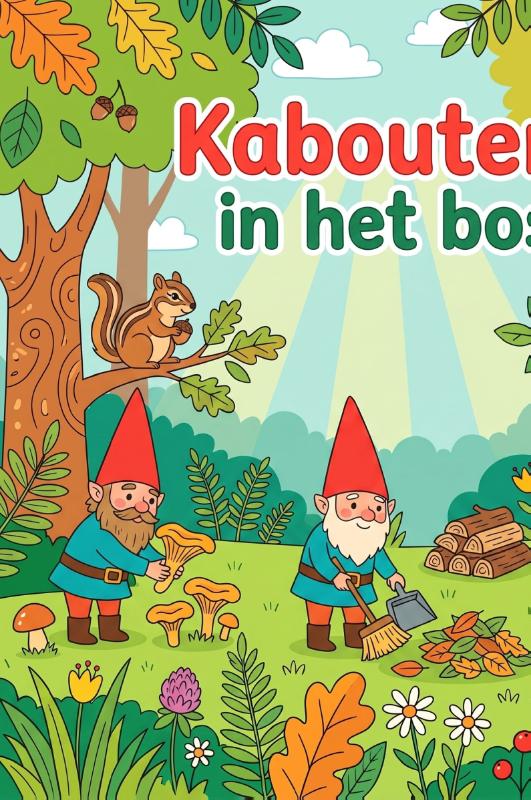 Achterkant van Kabouters in het bos