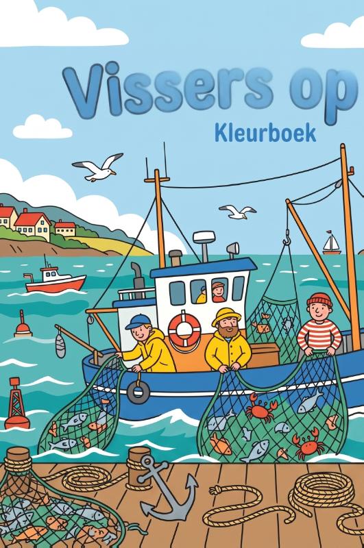Achterkant van Vissers op zee