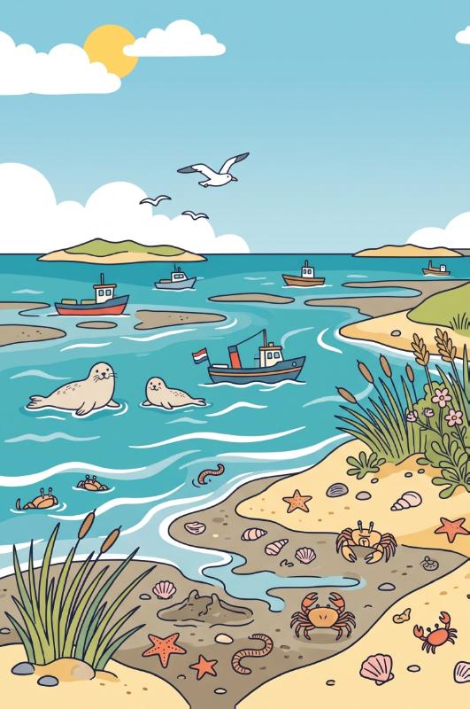Achterkant van De Waddeneilanden