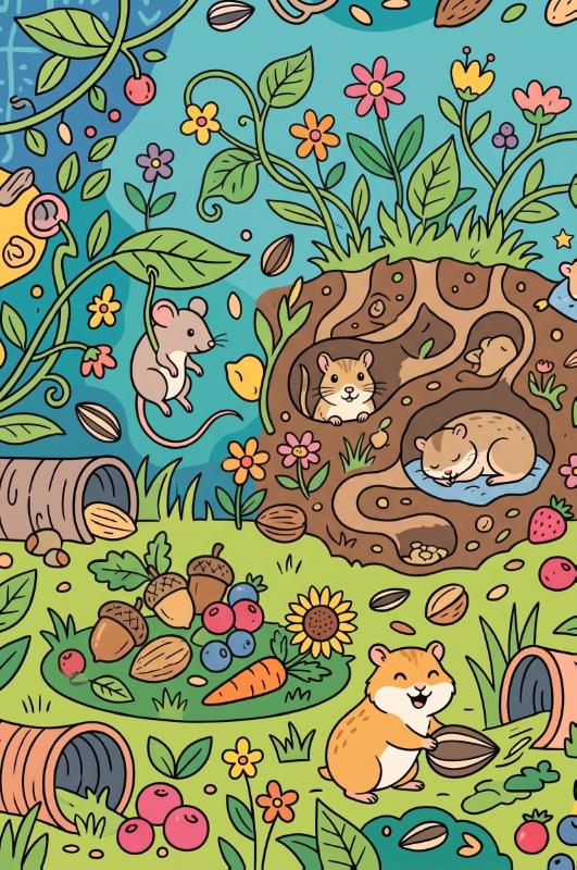 Achterkant van Hamsters en kleine knagers