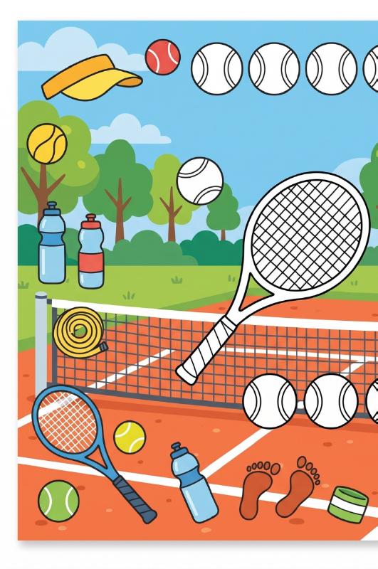 Achterkant van Tennis op gravel
