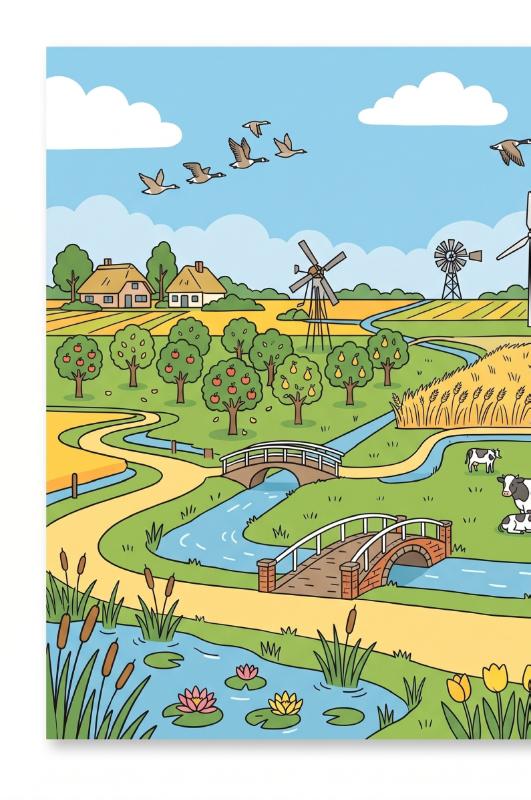 Achterkant van Fietsen door de polder