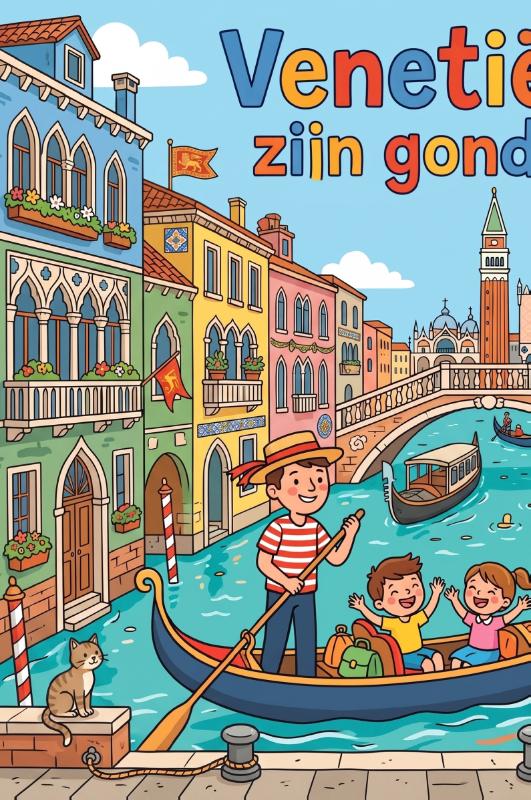 Achterkant van Venetië en zijn gondels