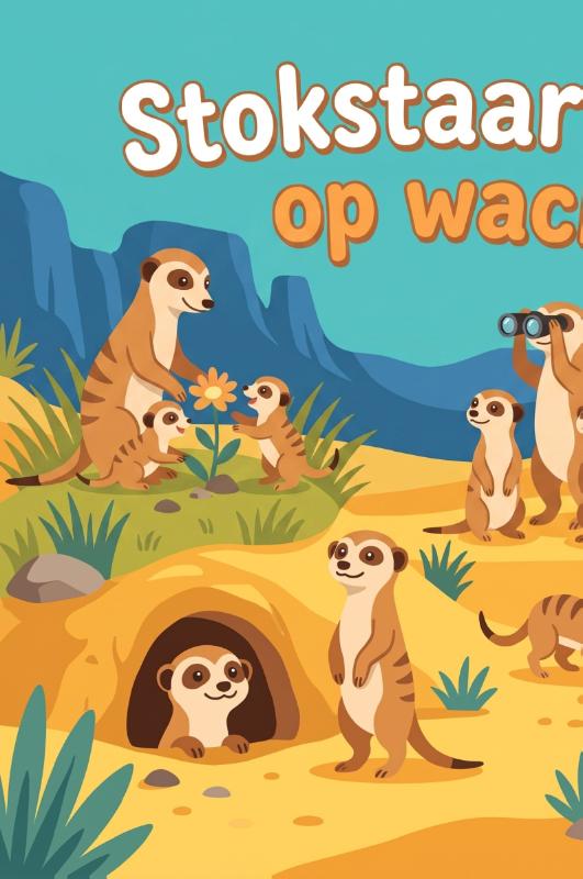 Achterkant van Stokstaartjes op wacht