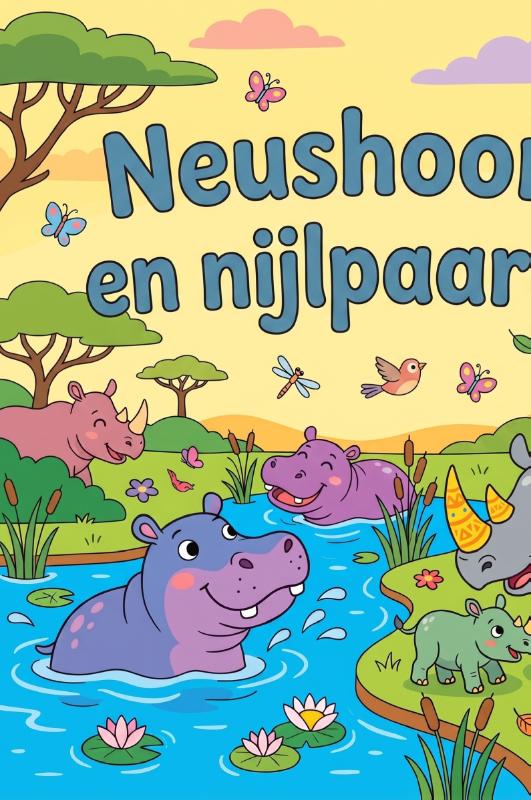 Achterkant van Neushoorns en nijlpaarden