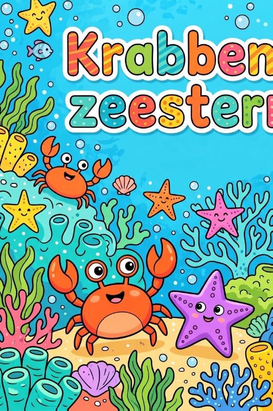 Achterkant van Krabben en zeesterren
