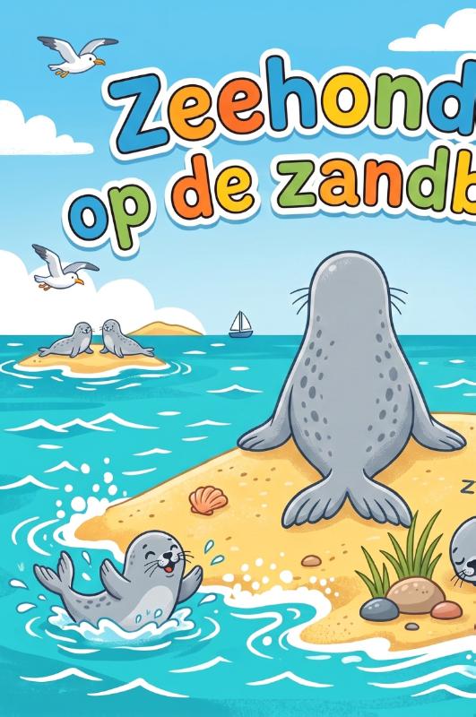 Achterkant van Zeehonden op de zandbank