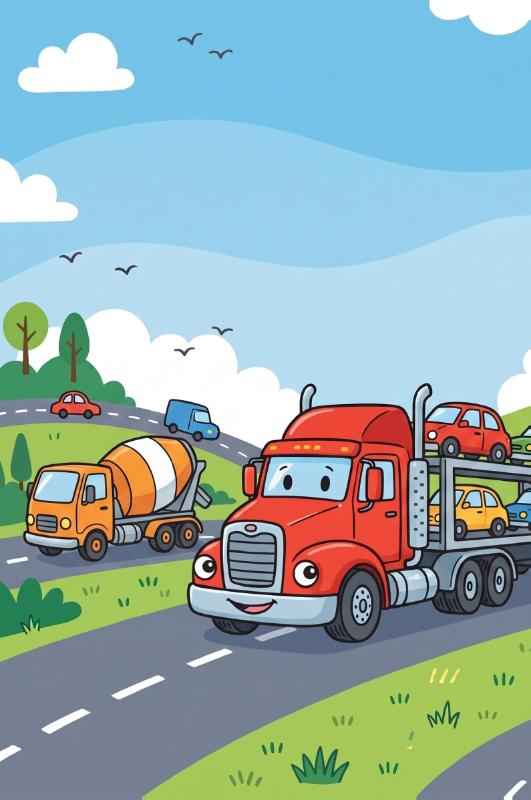 Achterkant van Vrachtwagens op de snelweg