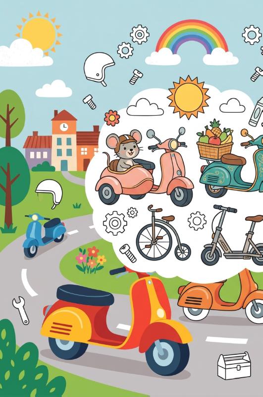 Achterkant van Scooters en brommers