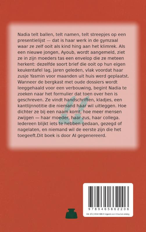 Achterkant van Presentielijst