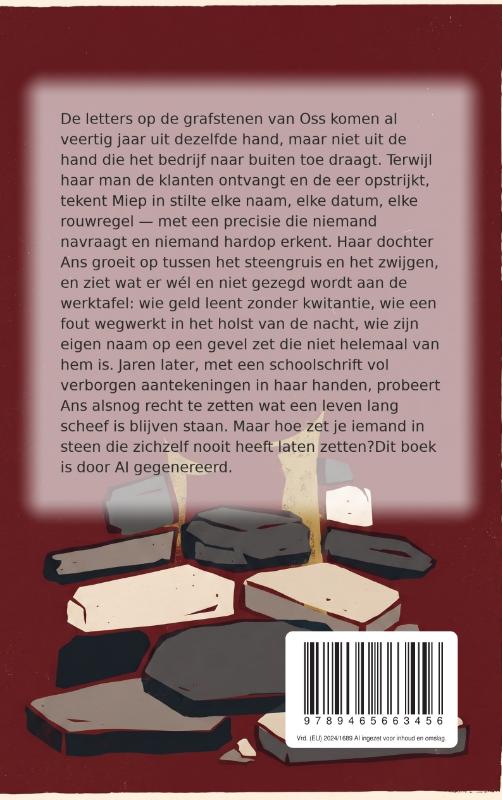 Achterkant van Onder de letters