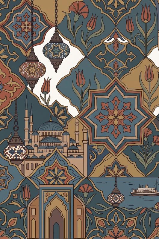 Achterkant van Istanbul en de grote bazaar