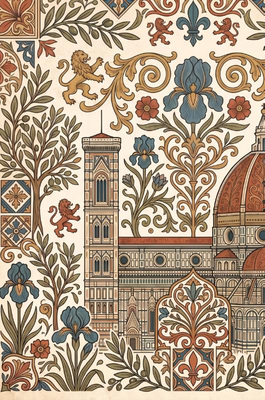 Achterkant van Florence en de Duomo