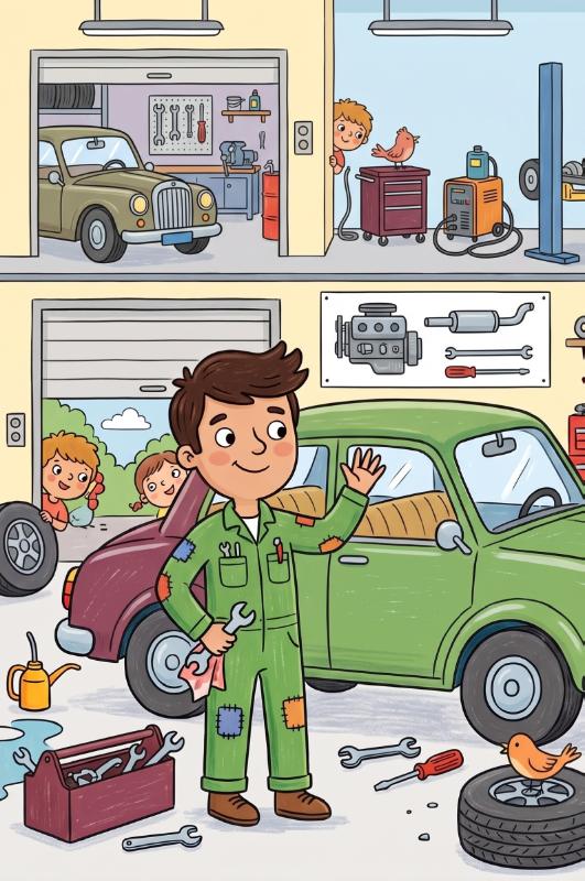 Achterkant van De garage en de automonteur