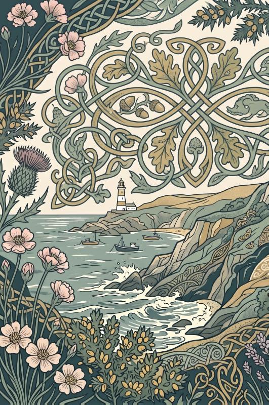 Achterkant van Cornwall en de ruige kust