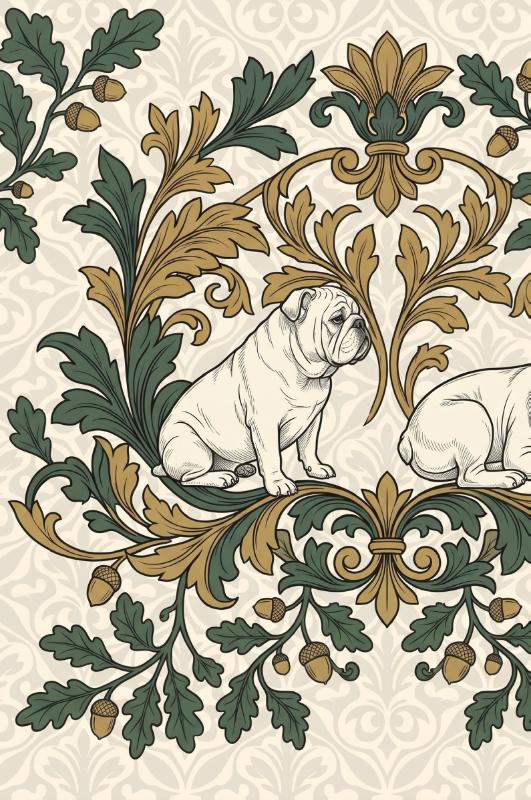 Achterkant van Engelse bulldoggen