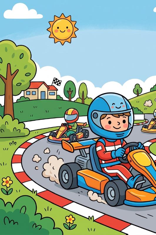 Achterkant van Karting