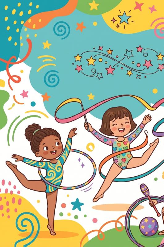 Achterkant van Ritmische gymnastiek
