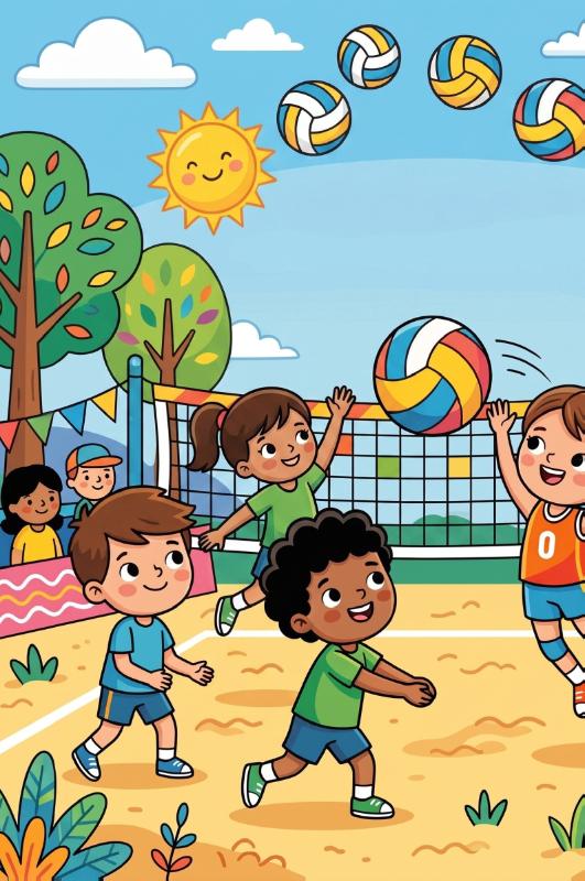 Achterkant van Volleybal