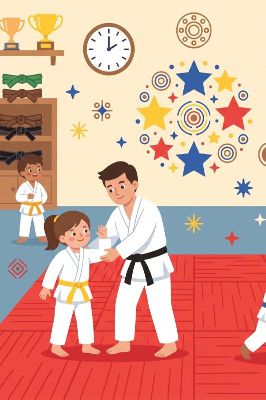 Achterkant van Judo