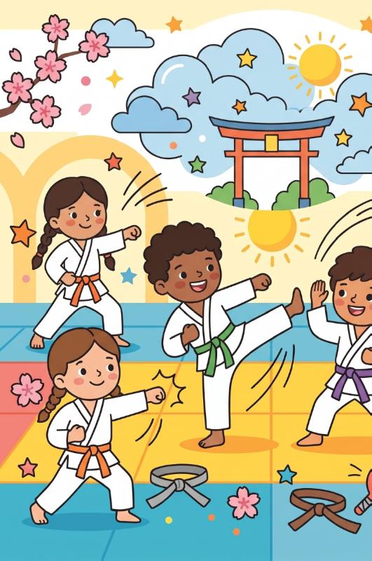 Achterkant van Karate