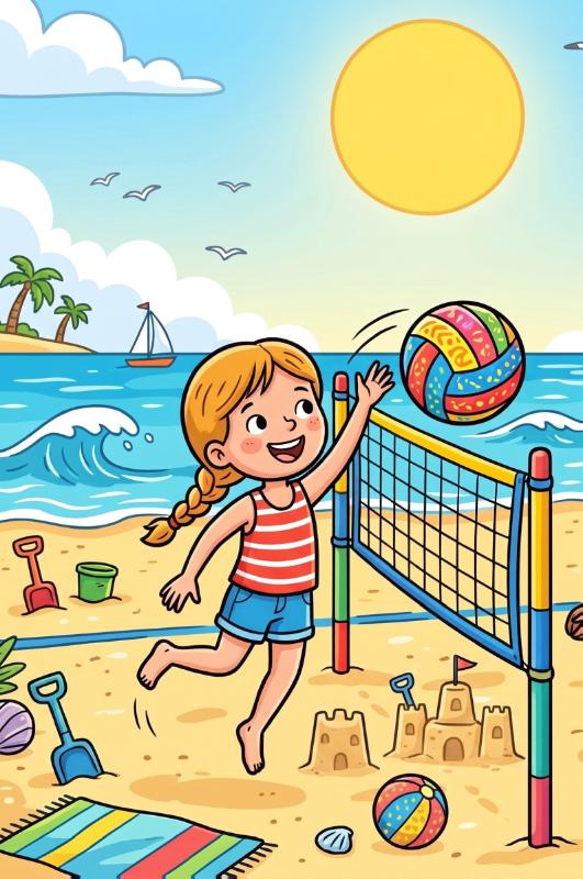 Achterkant van Beachvolleybal