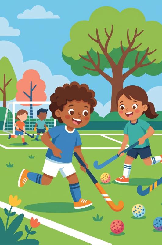 Achterkant van Veldhockey