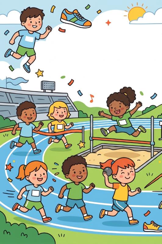 Achterkant van Atletiek