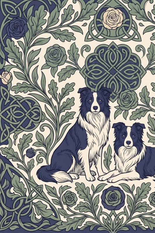 Achterkant van Border collies