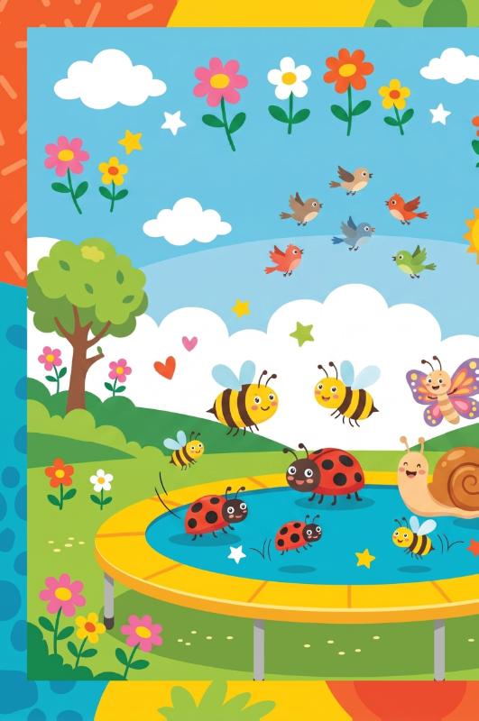 Achterkant van Trampolinespringen
