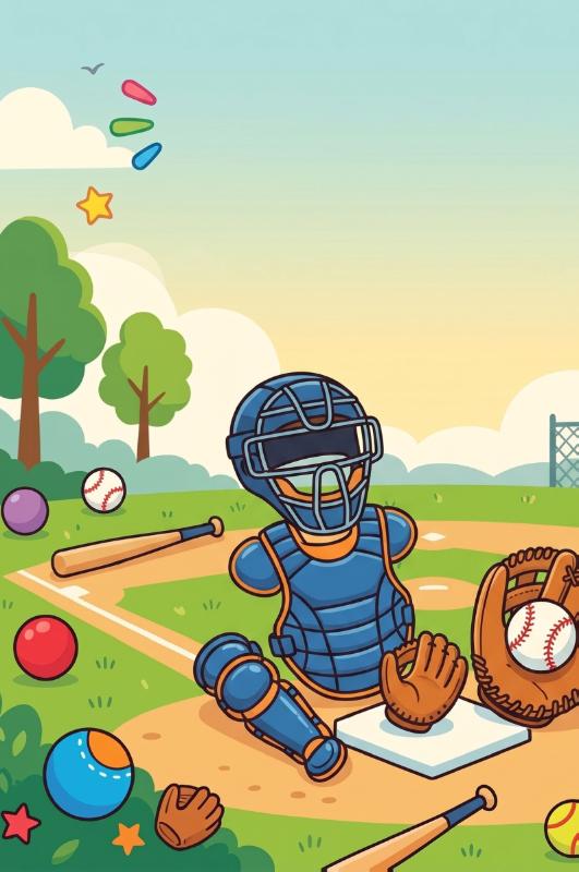 Achterkant van Honkbal en softbal