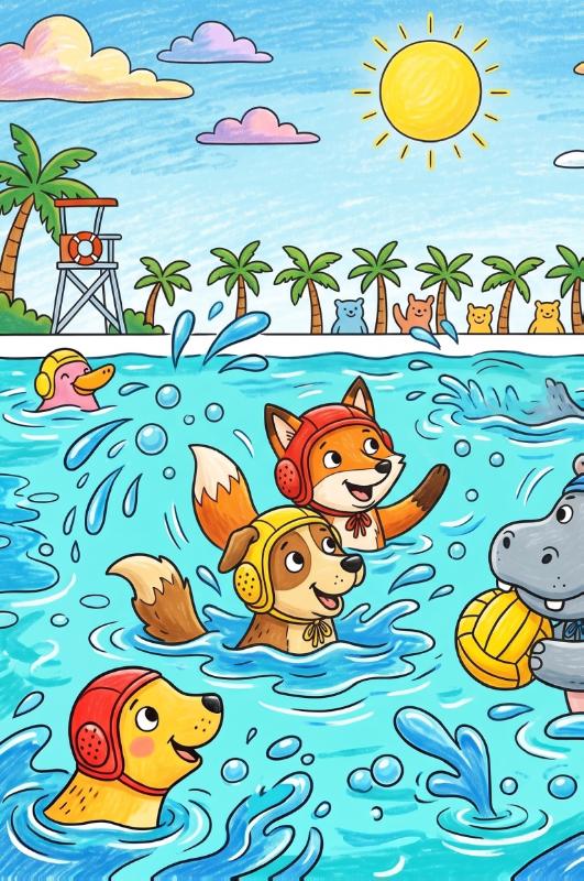Achterkant van Waterpolo