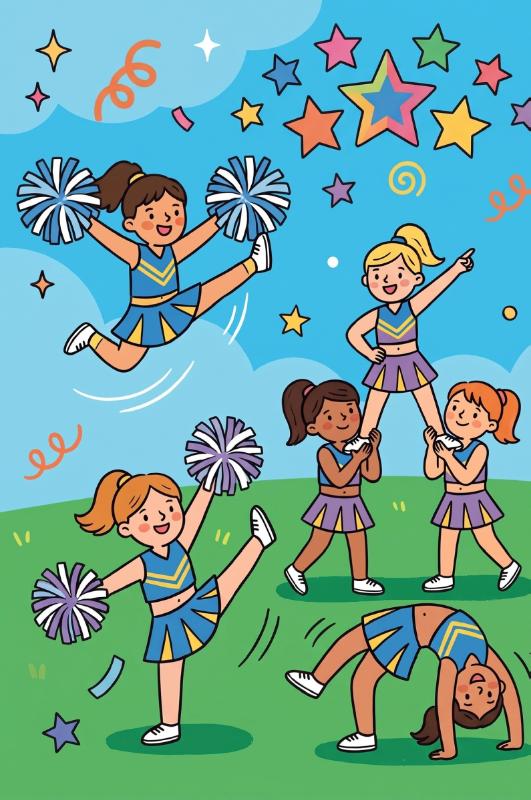 Achterkant van Cheerleading