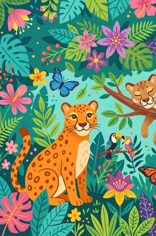 Achterkant van Poema's en jaguars