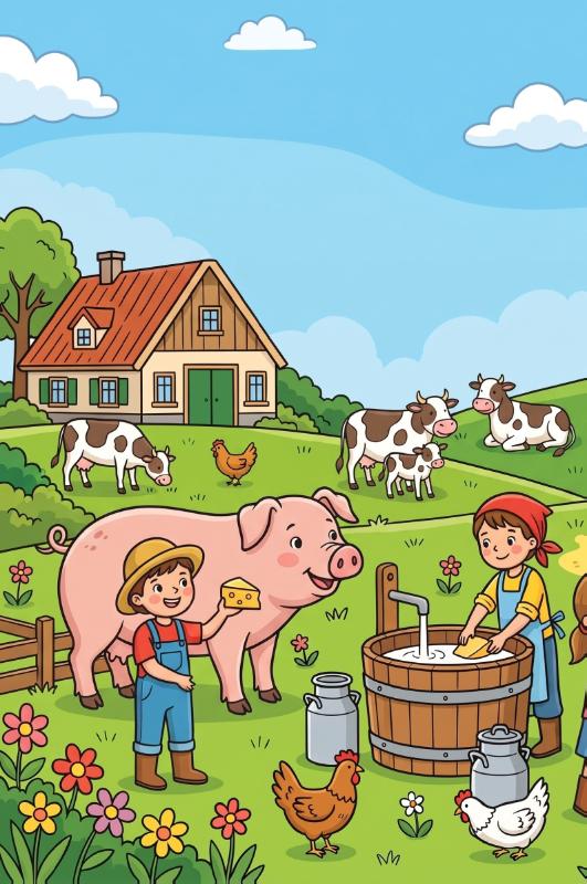 Achterkant van Kaas maken op de boerderij