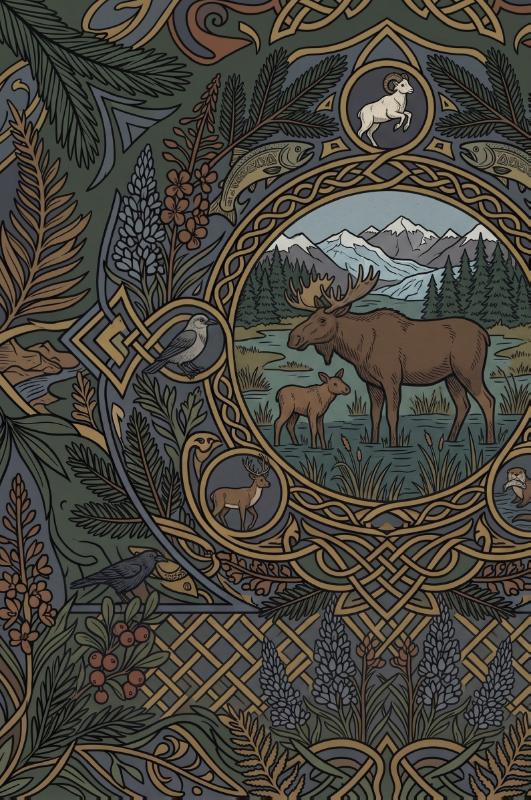 Achterkant van Alaska en de wildernis