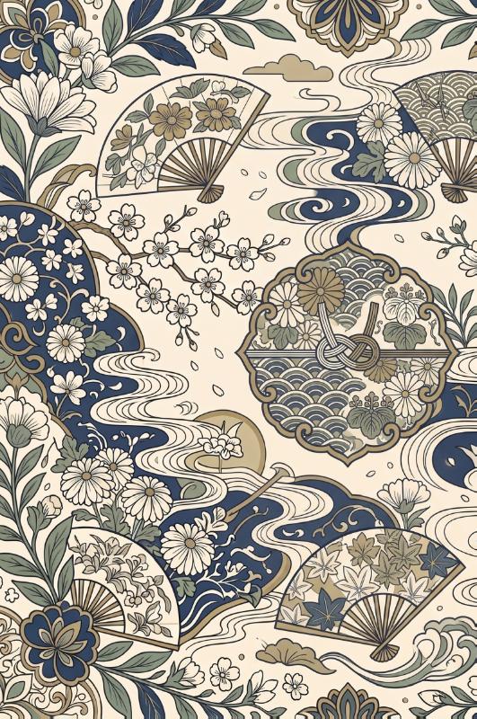Achterkant van Kimono's en Japanse stofpatronen