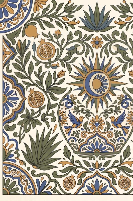 Achterkant van Mexicaanse talavera en keramiek