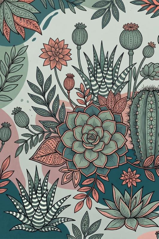 Achterkant van Vetplanten en succulenten