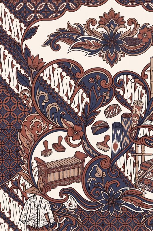 Achterkant van Batik en Indonesische stoffen
