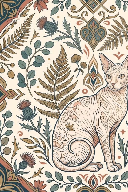 Achterkant van Sphynxkatten