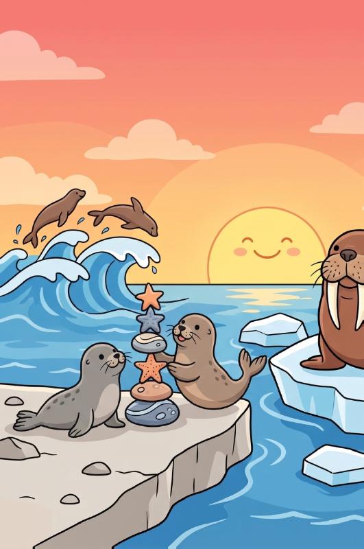 Achterkant van Zeeleeuwen en walrussen