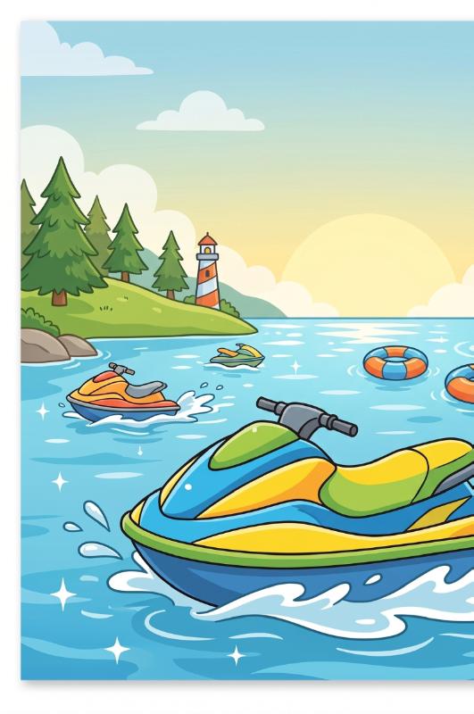 Achterkant van Jetskiën