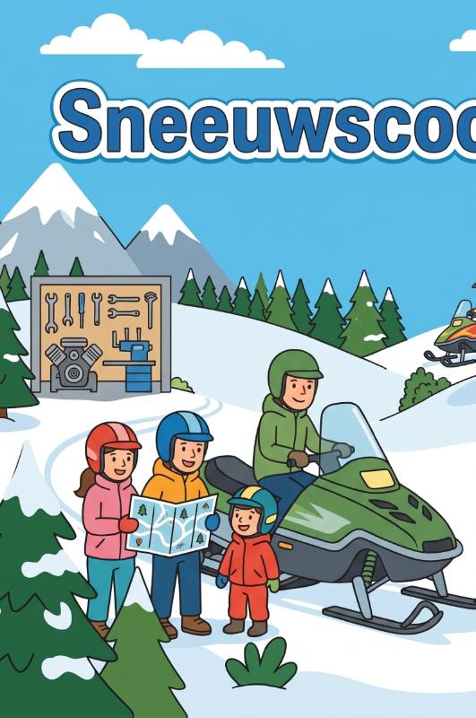 Achterkant van Sneeuwscooters