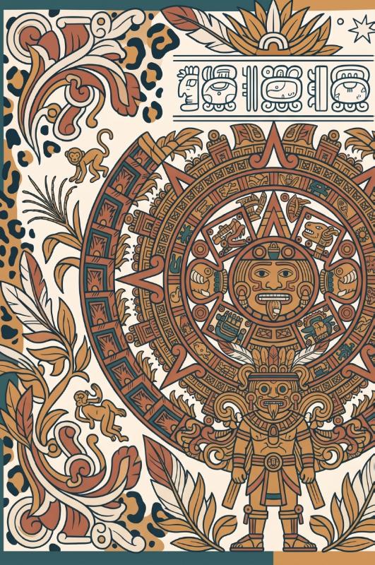 Achterkant van Azteken en Maya's
