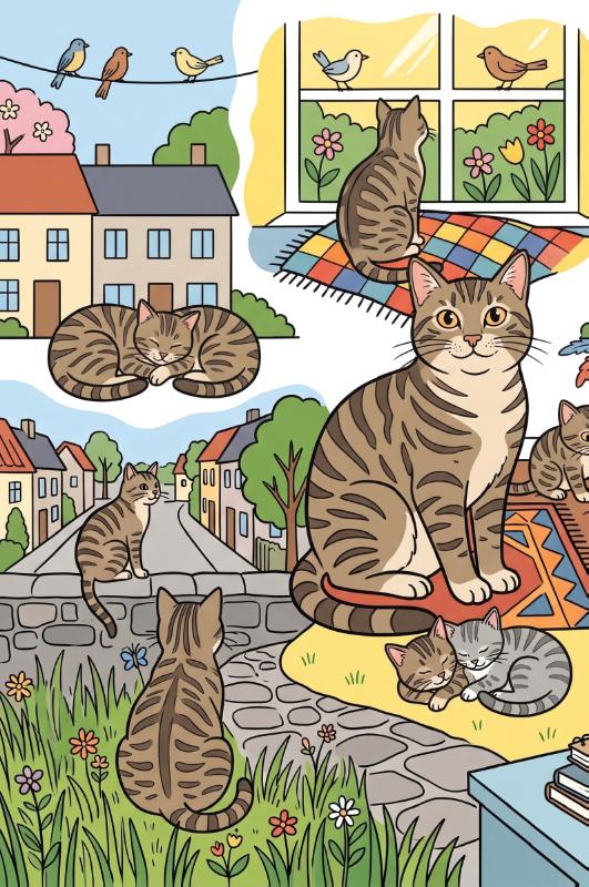 Achterkant van Europese korthaarkatten