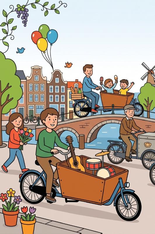 Achterkant van Bakfietsen